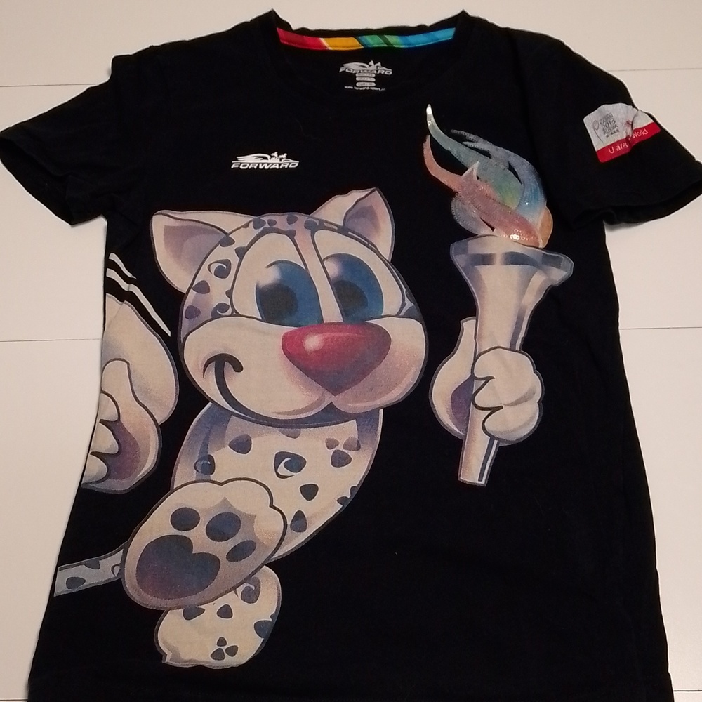 2013 olympics forward Russia Kazan tshirt size small torche